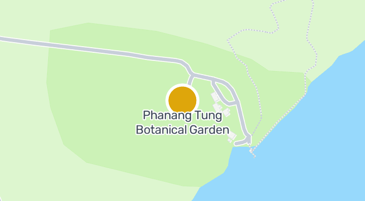 แผนที่แสดงPhanang Tung Botanical Garden
