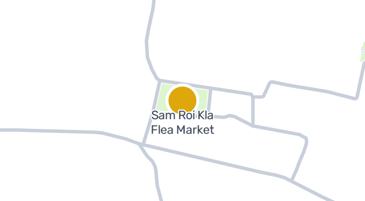 แผนที่แสดงตลาดนัดสามร้อยกล้า