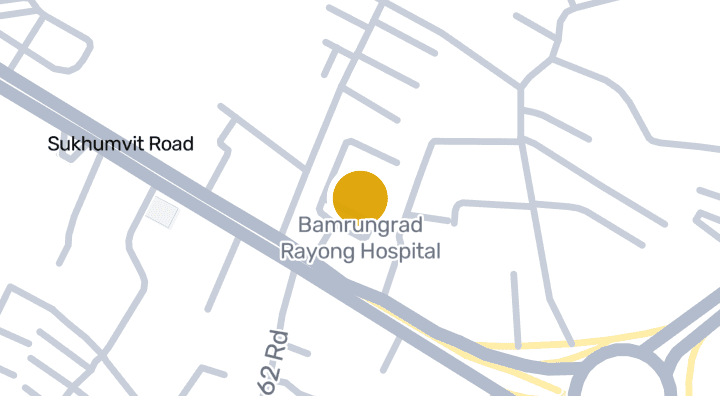 显示Bamrungrad Rayong Hospital的地图