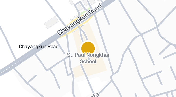 แผนที่แสดงโรงเรียนเซนต์ปอลหนองคาย