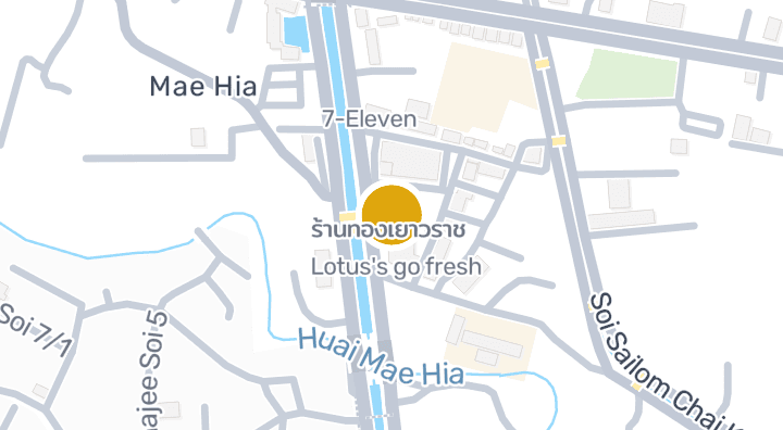 Map showing ร้านยาสวนดอก