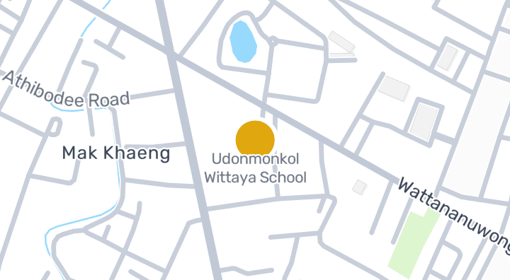 แผนที่แสดงUdonmonkol Wittaya School