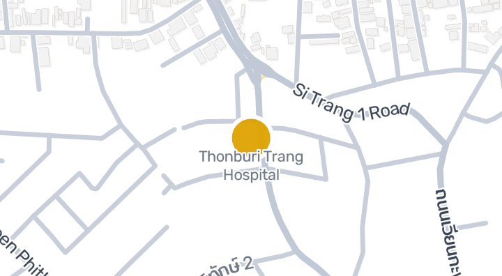 แผนที่แสดงโรงพยาบาลธนบุรี ตรัง