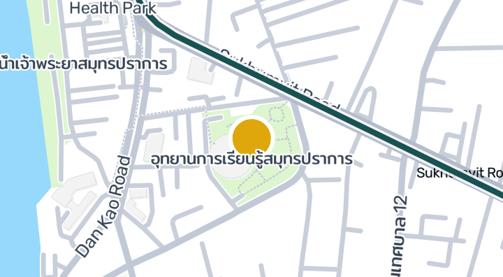 Карта с อุทยานการเรียนรู้สมุทรปราการ