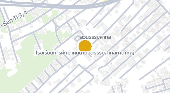 Map showing โรงเรียนการศึกษาคนตาบอดธรรมสากลหาดใหญ่