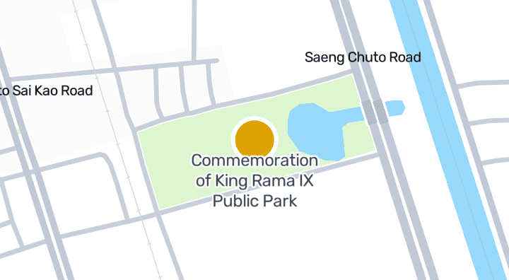 显示Commemoration of King Rama IX Public Park的地图
