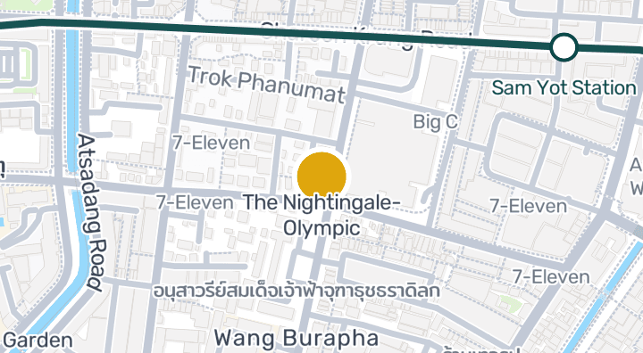 แผนที่แสดงThe Nightingale-Olympic