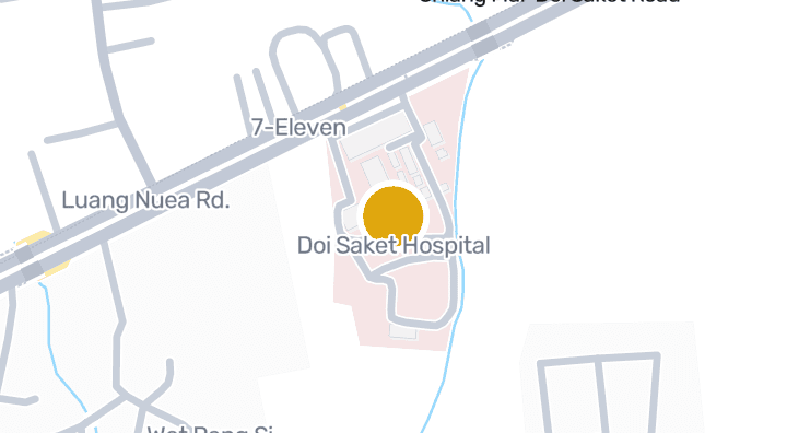 Map showing Doi Saket Hospital