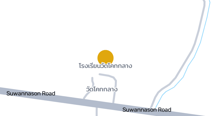 Map showing โรงเรียนวัดโคกกลาง