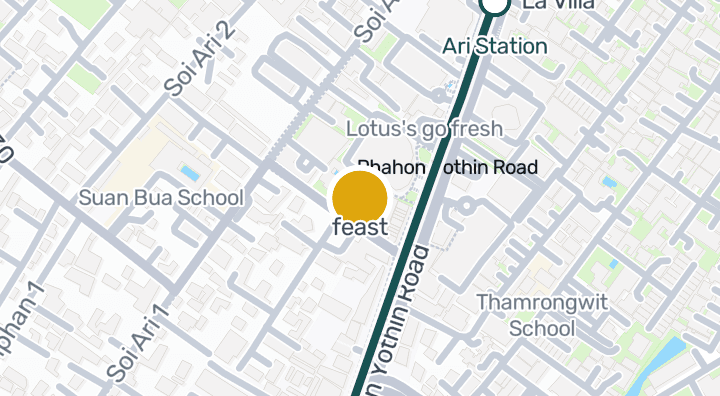 Map showing feast
