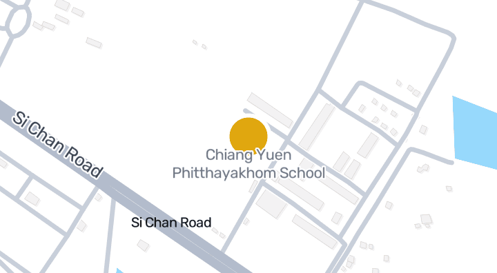 Map showing Chiang Yuen Phitthayakhom School