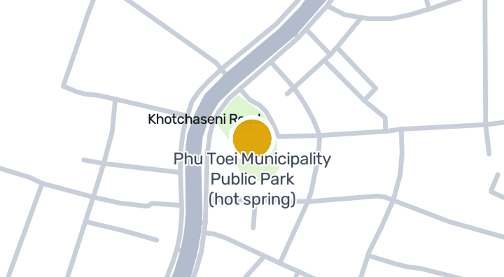 แผนที่แสดงสวนสาธารณะพุเตย (พุน้ำร้อน)