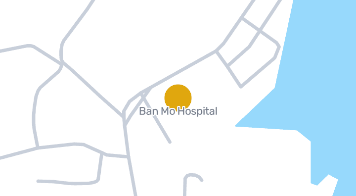 Map showing Ban Mo Hospital