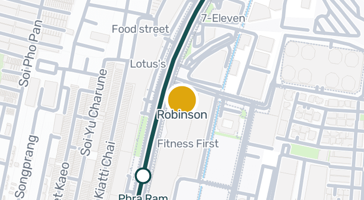 Map showing Robinson