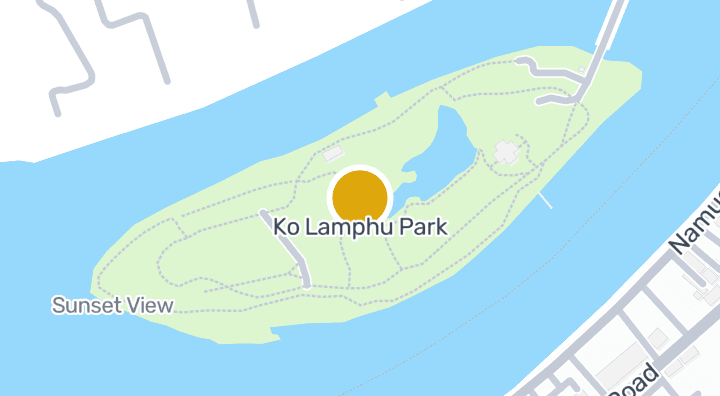แผนที่แสดงสวนสาธารณะเกาะลำพู