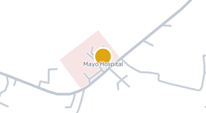 แผนที่แสดงโรงพยาบาลมายอ