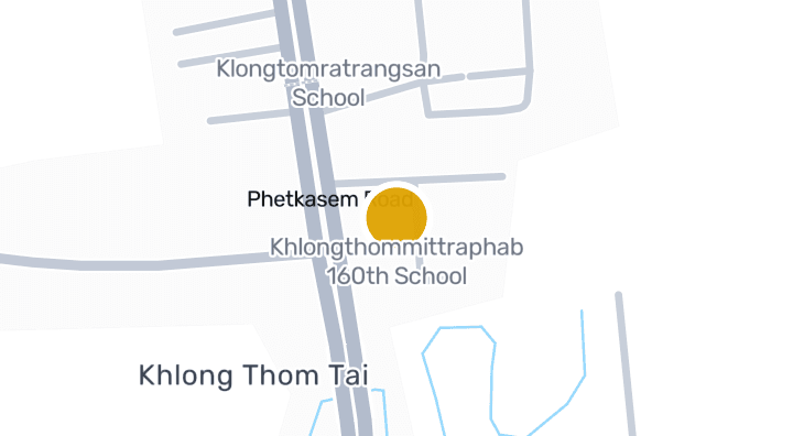 แผนที่แสดงโรงเรียนคลองท่อมมิตรภาพที่ ๑๖๐