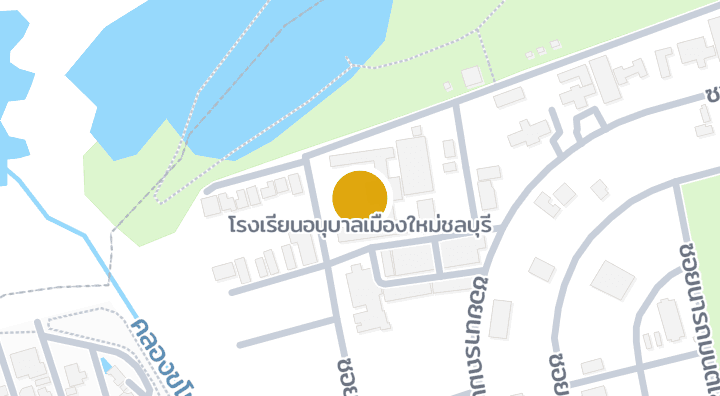 显示โรงเรียนอนุบาลเมืองใหม่ชลบุรี的地图
