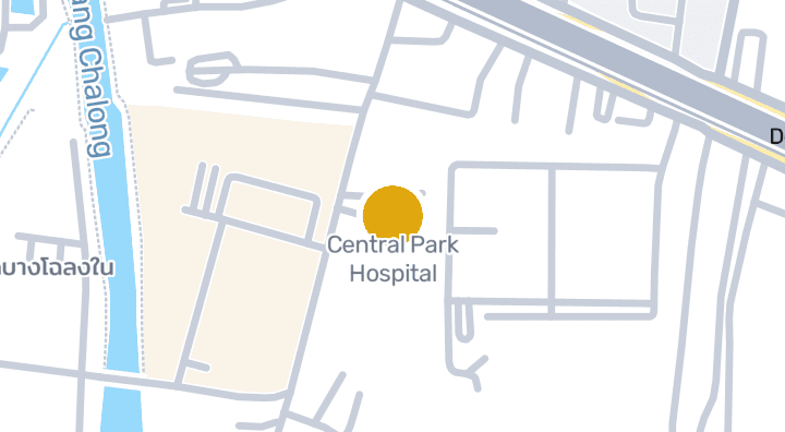 Map showing Central Park Hospital