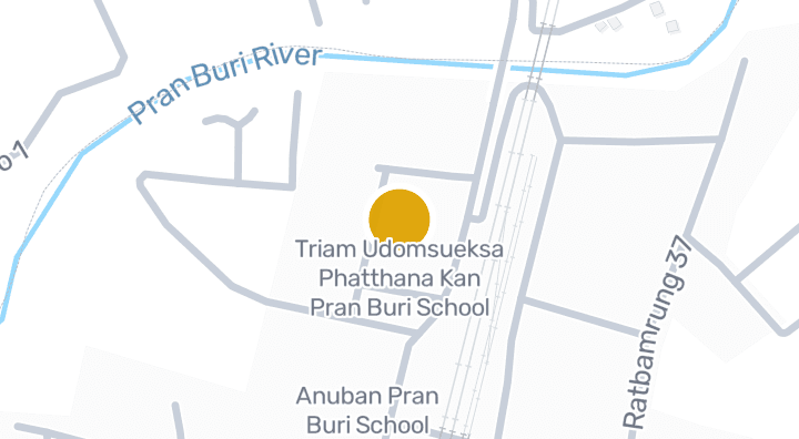 显示Triam Udomsueksa Phatthana Kan Pran Buri School的地图