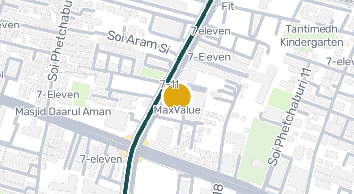 Map showing MaxValue