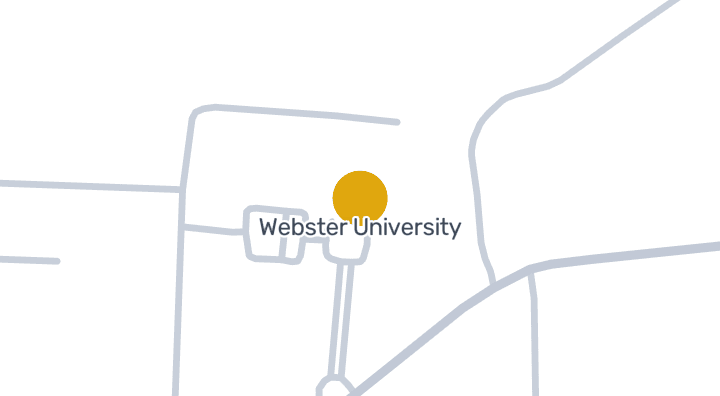 显示Webster University的地图