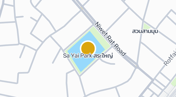 แผนที่แสดงSa Yai Park สระใหญ่