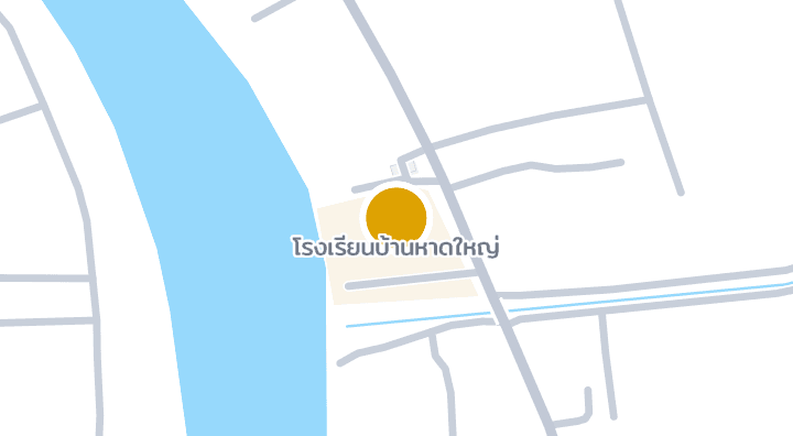 Map showing โรงเรียนบ้านหาดใหญ่
