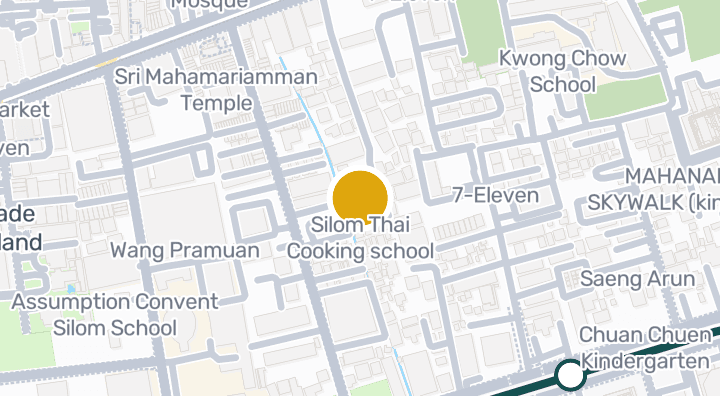 Map showing Silom Thai Cooking school