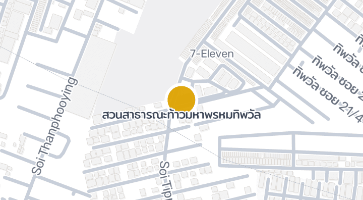 Map showing สวนสาธารณะท้าวมหาพรหมทิพวัล