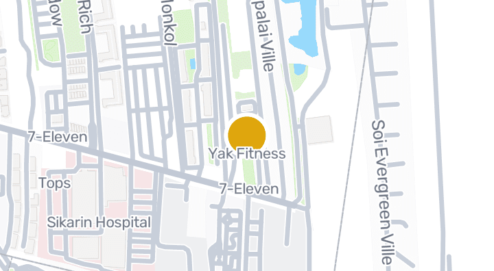 Map showing Yak Fitness