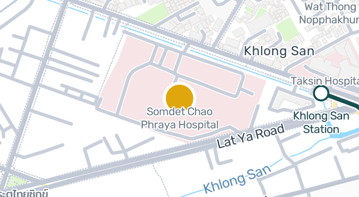 Map showing Somdet Chao Phraya Hospital