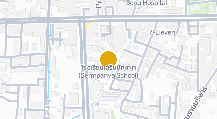 แผนที่แสดงโรงเรียนเสริมปัญญา (Sermpanya School)
