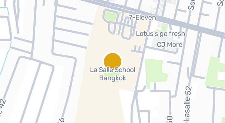 Map showing La Salle School Bangkok