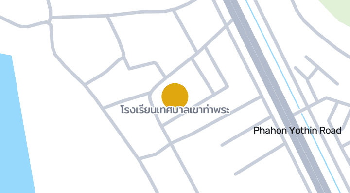 Map showing โรงเรียนเทศบาลเขาท่าพระ