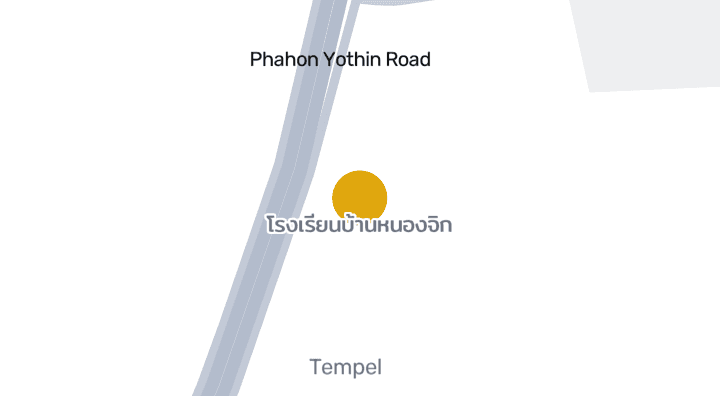 Map showing โรงเรียนบ้านหนองจิก