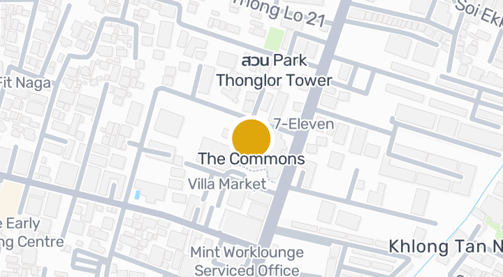 Map showing The Commons