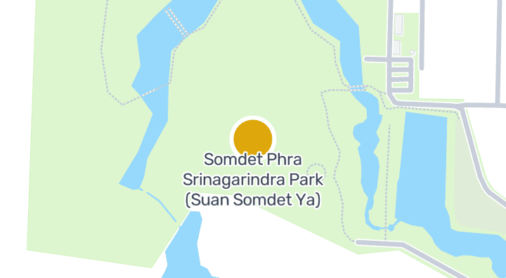 แผนที่แสดงสวนสมเด็จพระศรีนครินทร์ (สวนสมเด็จย่า)
