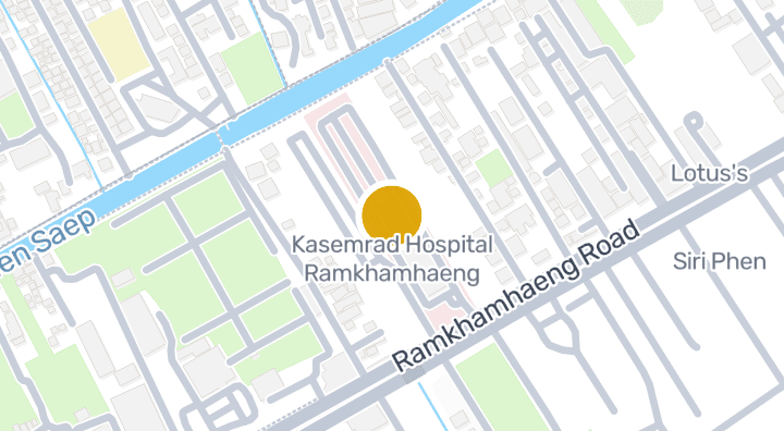 Map showing Kasemrad Hospital Ramkhamhaeng