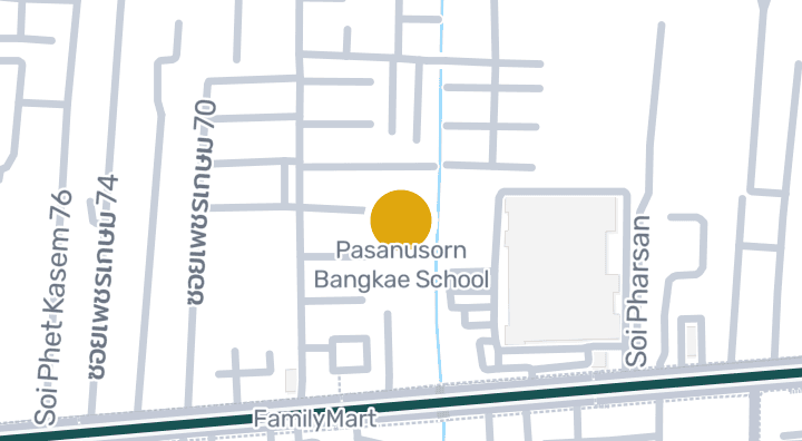 แผนที่แสดงโรงเรียนภาษานุสรณ์บางแค