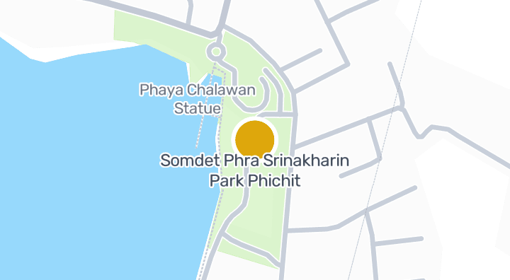 显示Somdet Phra Srinakharin Park Phichit的地图