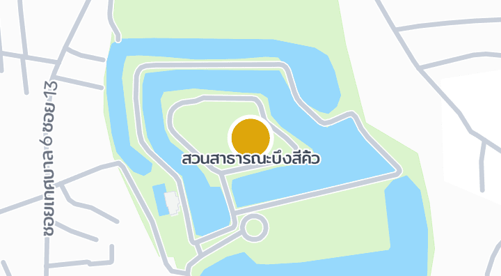 Map showing สวนสาธารณะบึงสีคิ้ว