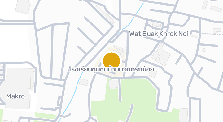 Map showing โรงเรียนชุมชนบ้านบวกครกน้อย