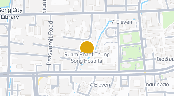 แผนที่แสดงโรงพยาบาลรวมแพทย์ทุ่งสง