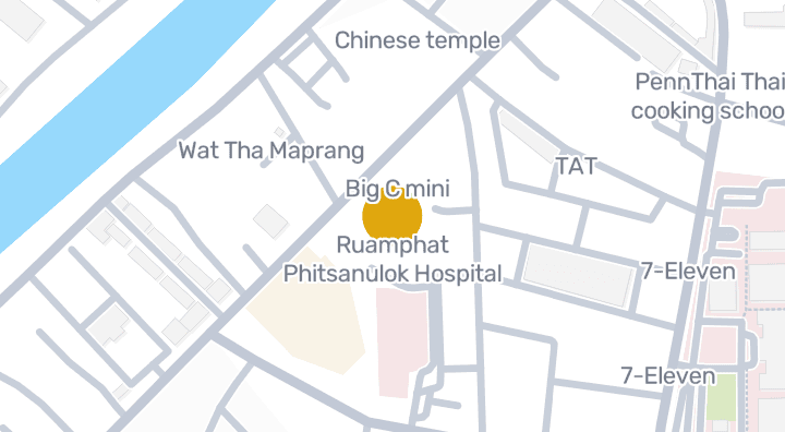 显示Ruamphat Phitsanulok Hospital的地图