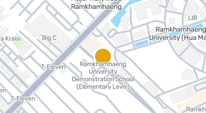 Map showing Ramkhamhaeng University Demonstration School (Elementary Level)