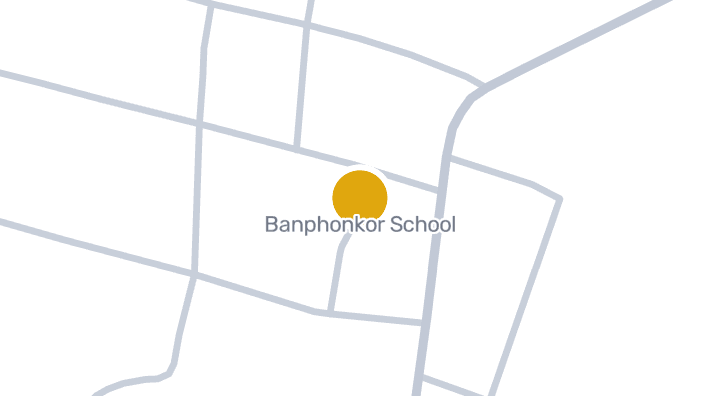 แผนที่แสดงBanphonkor School