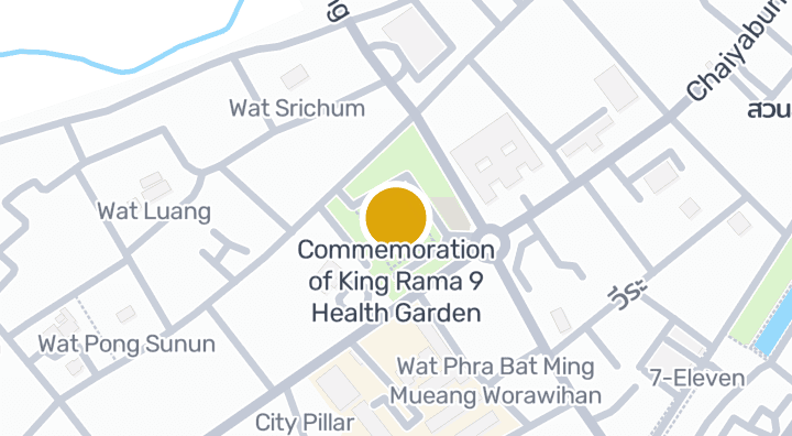 แผนที่แสดงสวนสุขภาพเฉลิมพระเกียรติ ร.9