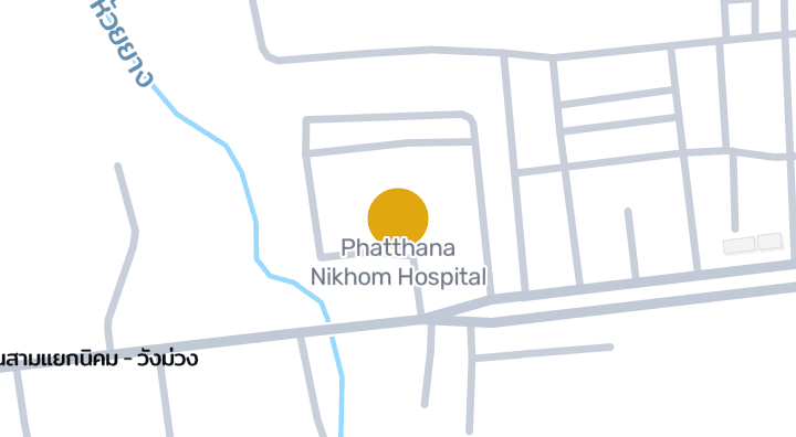 Map showing Phatthana Nikhom Hospital