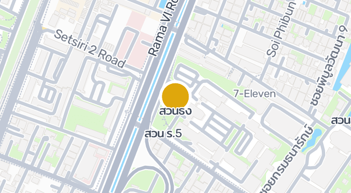 แผนที่แสดงสวนธง